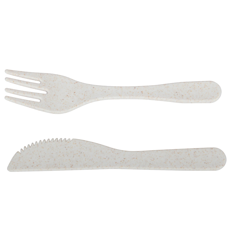 Lunch Box with Cutlery. Coffee Hot Drink Cup. Reusable Lunch Box Set. (White)