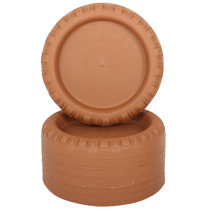 10x Plant Pot Saucers. Plastic Round Deep Base Drip Water Tray. (24 cm)