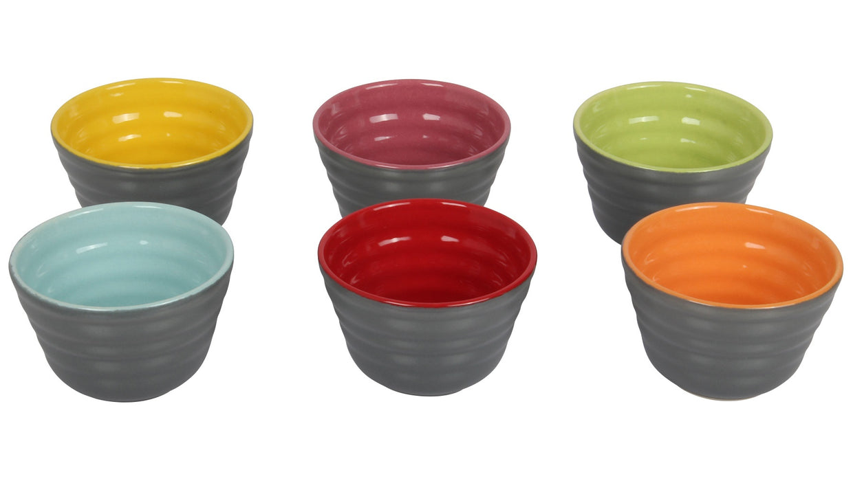6x Small Snack Bowls for Tapas, Dessert, Nuts, Olive, Appetizer. Coloured Bowls.