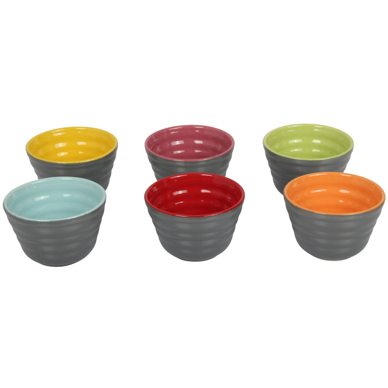 6x Small Snack Bowls for Tapas, Dessert, Nuts, Olive, Appetizer. Coloured Bowls.