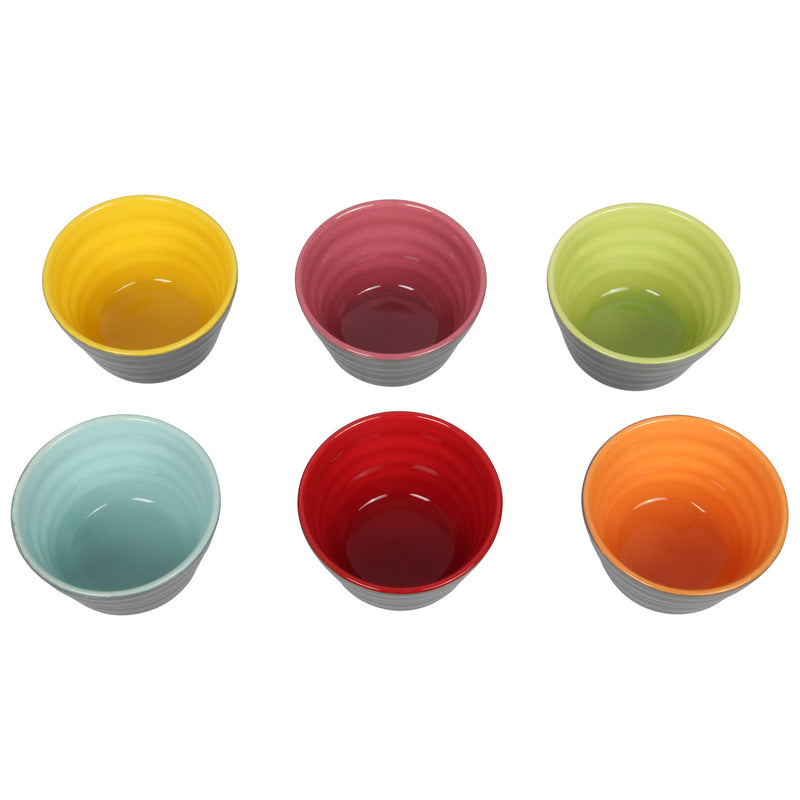 6x Small Snack Bowls for Tapas, Dessert, Nuts, Olive, Appetizer. Coloured Bowls.