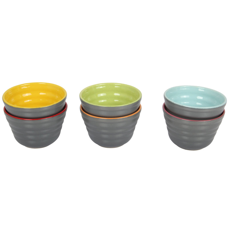 6x Small Snack Bowls for Tapas, Dessert, Nuts, Olive, Appetizer. Coloured Bowls.