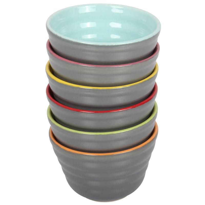 6x Small Snack Bowls for Tapas, Dessert, Nuts, Olive, Appetizer. Coloured Bowls.