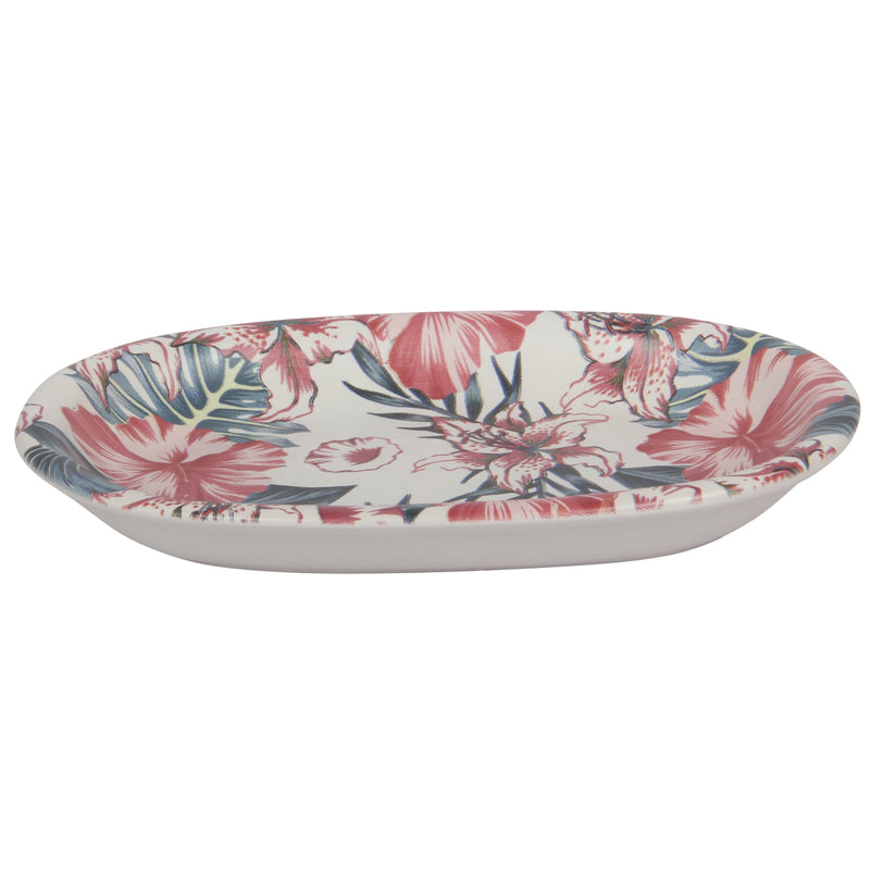 Decorative Serving Platter. Salad Mezze Serving Dishes. Decorative Flower Pattern. (Set of 2)