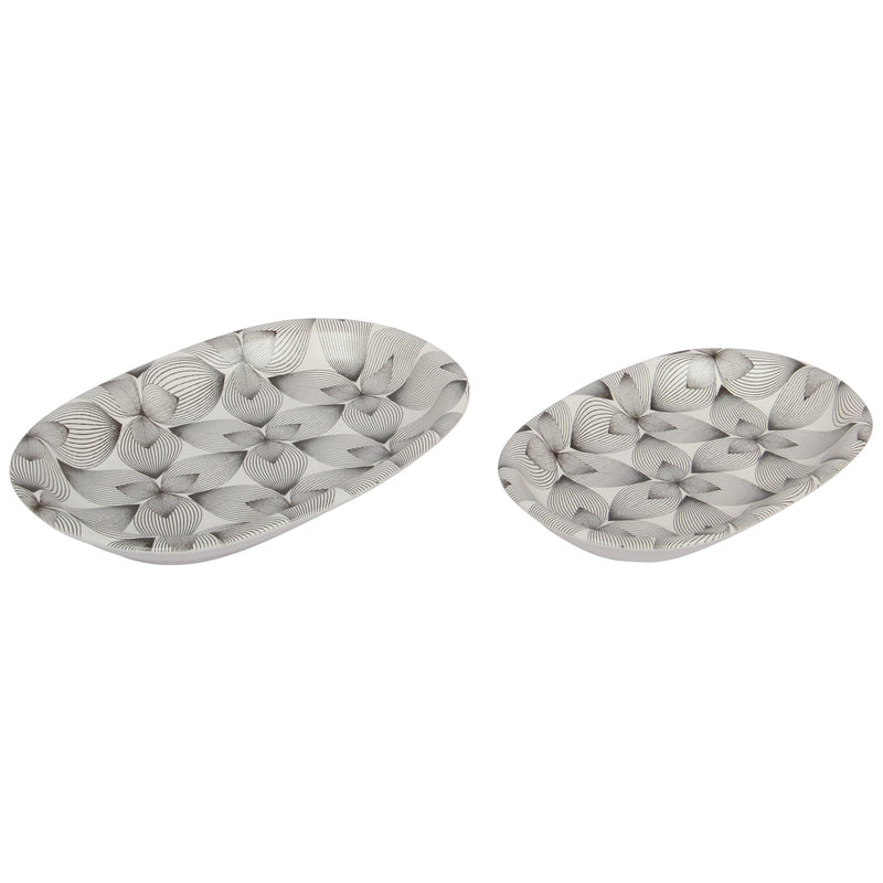 Ceramic Appetizer Platter. Serving Dishes. Salad Fruit Snack Plates. Decorative. (Set of 2)