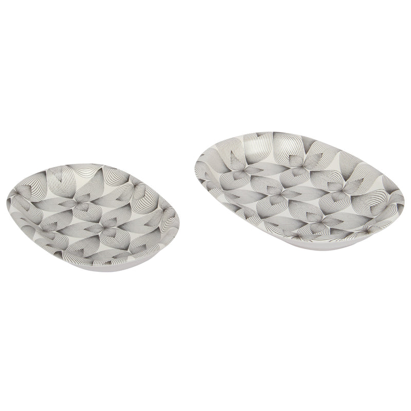 Ceramic Appetizer Platter. Serving Dishes. Salad Fruit Snack Plates. Decorative. (Set of 2)