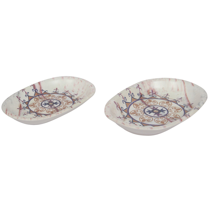 Ceramic Serving Platter. (Set of 2) Appetizer Salad Snack Plates.