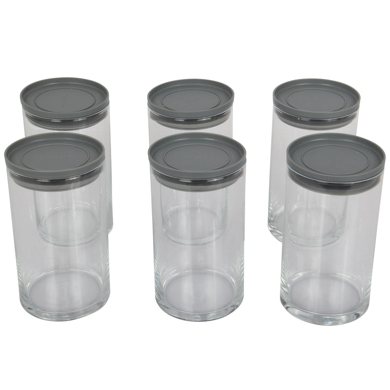 Glass Storage Jar with Vacuum Lid. (730 cc/ml) (Set of 6)