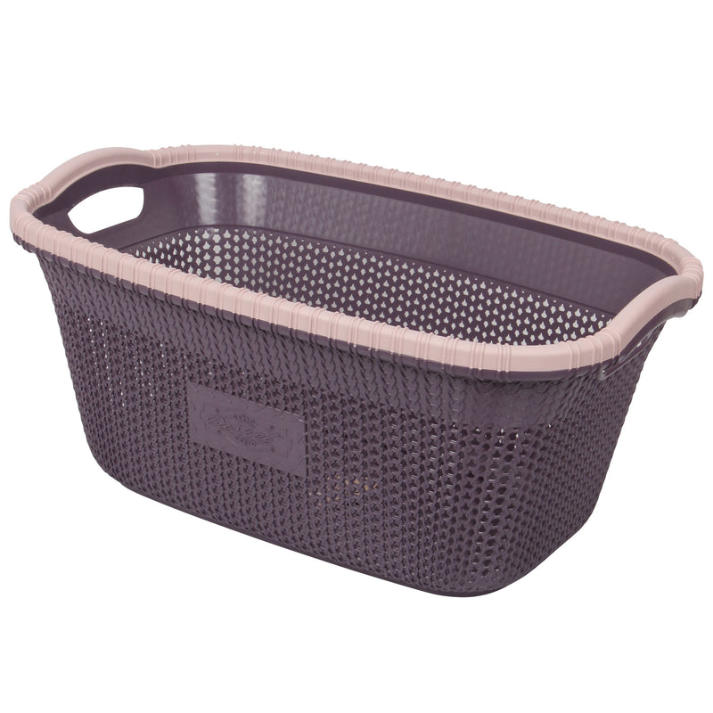 2x Rattan Style Rectangular Laundry Basket