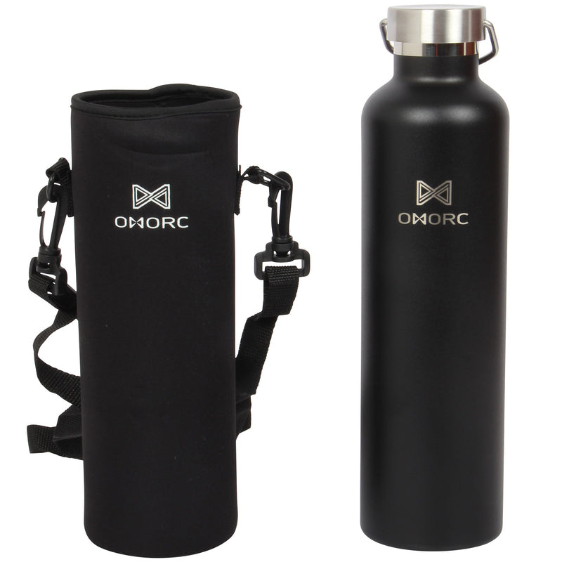 1L Stainless Steel Water Bottle. Portable&Leak-Proof. Keep Cold&Hot. Vacuum Insulated.
