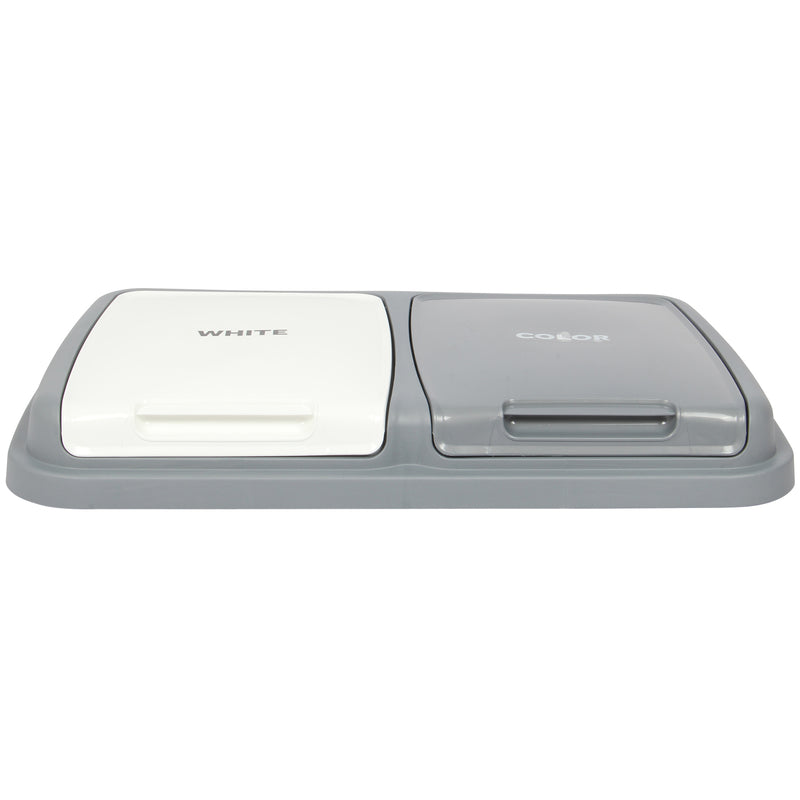 Double Rubbish Waste Bin Lid. Replacement Flat Lids. (Grey & White)