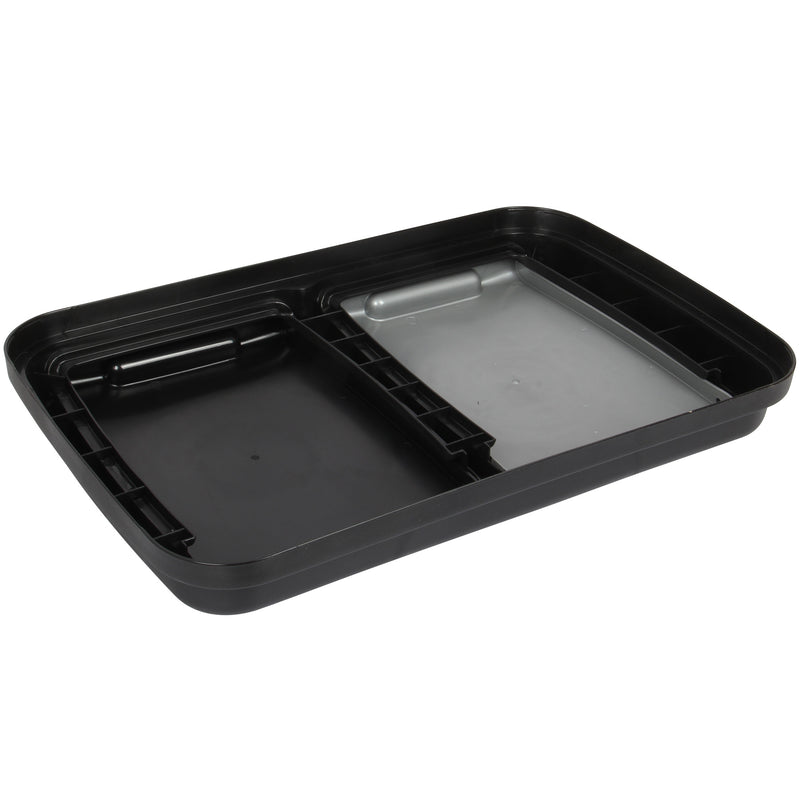 Double Rubbish Waste Bin Lid. Replacement Flat Lids. (Black & Grey)