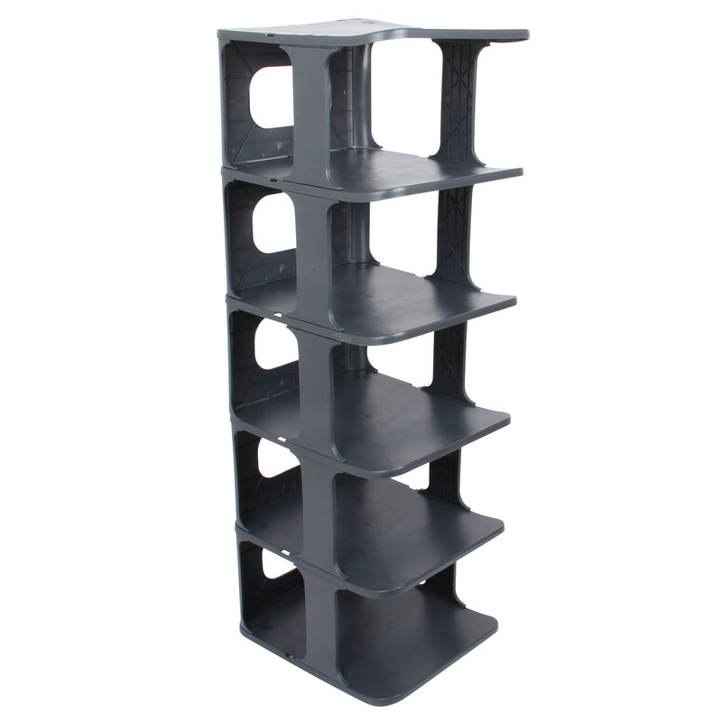 6 Tier Slim Shoe Rack. Plastic Portable Shoe Organizer Storage. Free Standing.
