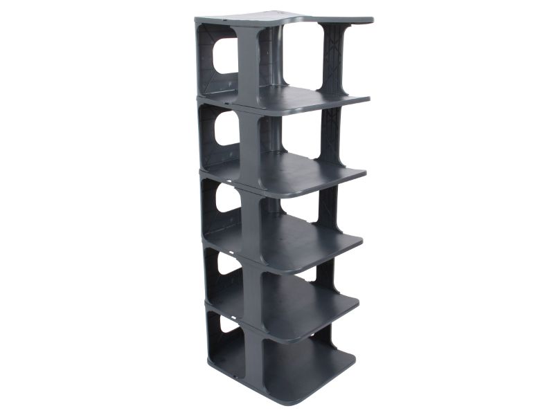6 Tier Slim Shoe Rack. Plastic Portable Shoe Organizer Storage. Free Standing.