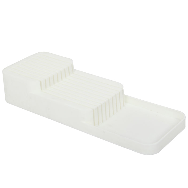 Knife Organiser. 2-Tier Horizontal Knife Block. Drawer Organizer. (White)