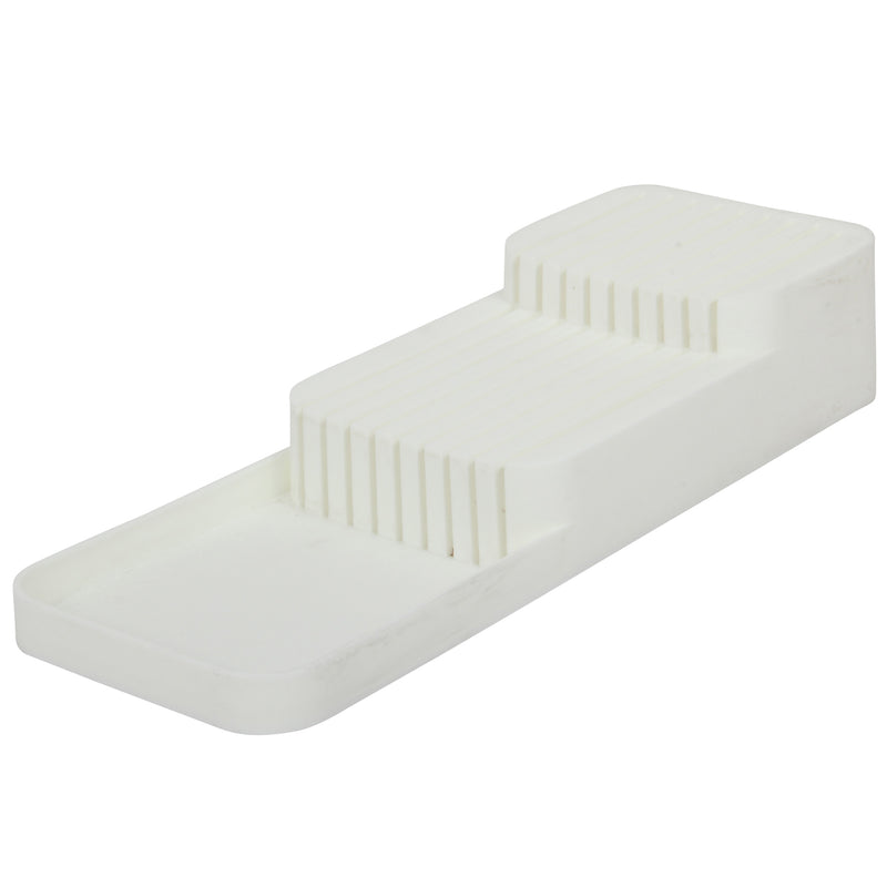 Knife Organiser. 2-Tier Horizontal Knife Block. Drawer Organizer. (White)