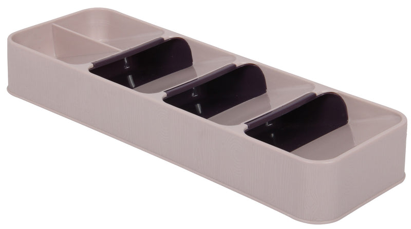 Cutlery Organiser. 5 Compartment Cutlery Tray. Drawer Organiser. (Pink)