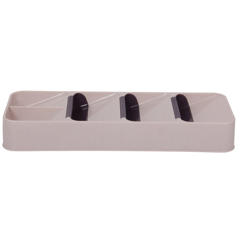Cutlery Organiser. 5 Compartment Cutlery Tray. Drawer Organiser. (Pink)