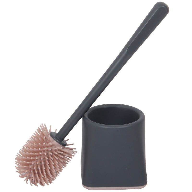 Silicone Toilet Brush. Toilet Brush with Holder. Square Toilet Brush. (Antrasit)