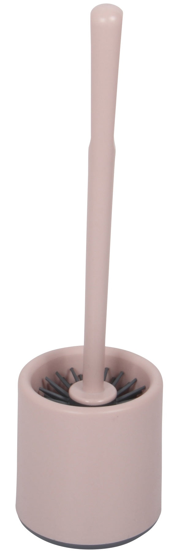 Silicone Toilet Brush. Toilet Brush with Holder. Round Toilet Brush. (Pink)