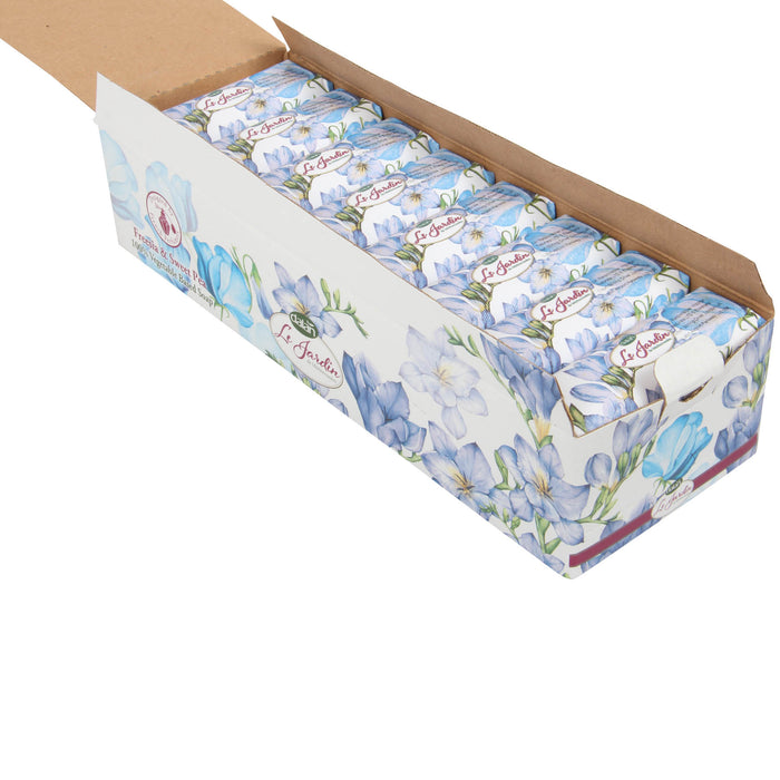 Natural Vegetable Soap Bar. (Pack of 8) Freesia & Sweet Pea Scented Soap. Gift Soap Set. (200g)