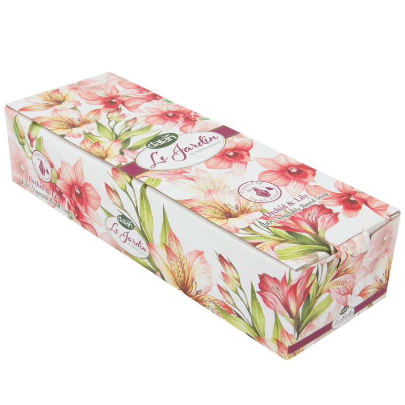 Orchid & Lily Vegetable Soap Bar - Exquisite Scented Soap (Pack of 8, 200g Each)
