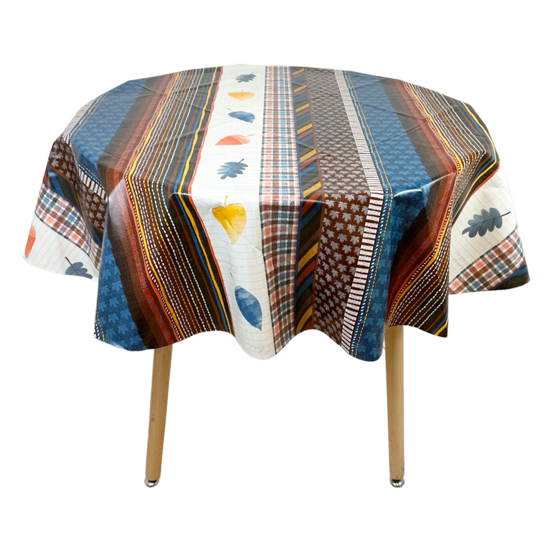 Round Tablecloth. (140 cm) Wipe Clean PVC Table Cloth. Waterproof Table Cover.