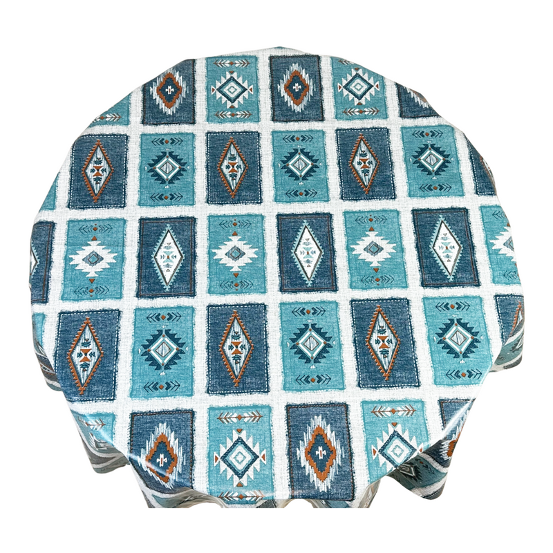 Round Tablecloth. (140 cm) Wipe Clean PVC Table Cloth. Waterproof Table Cover.