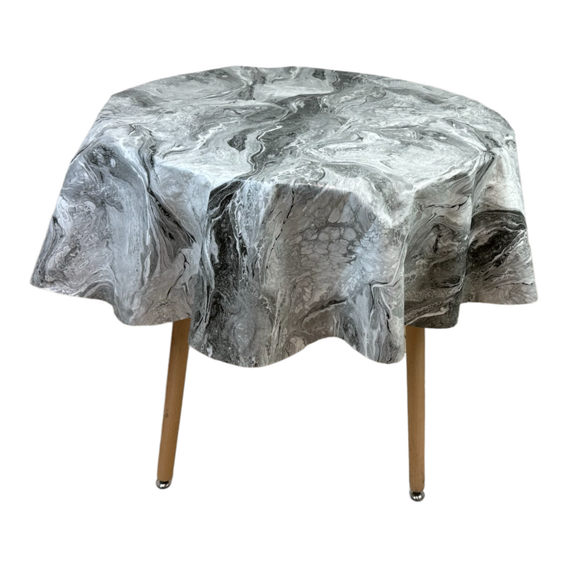 Round Tablecloth. (140 cm) Wipe Clean PVC Table Cloth. Waterproof Table Cover.