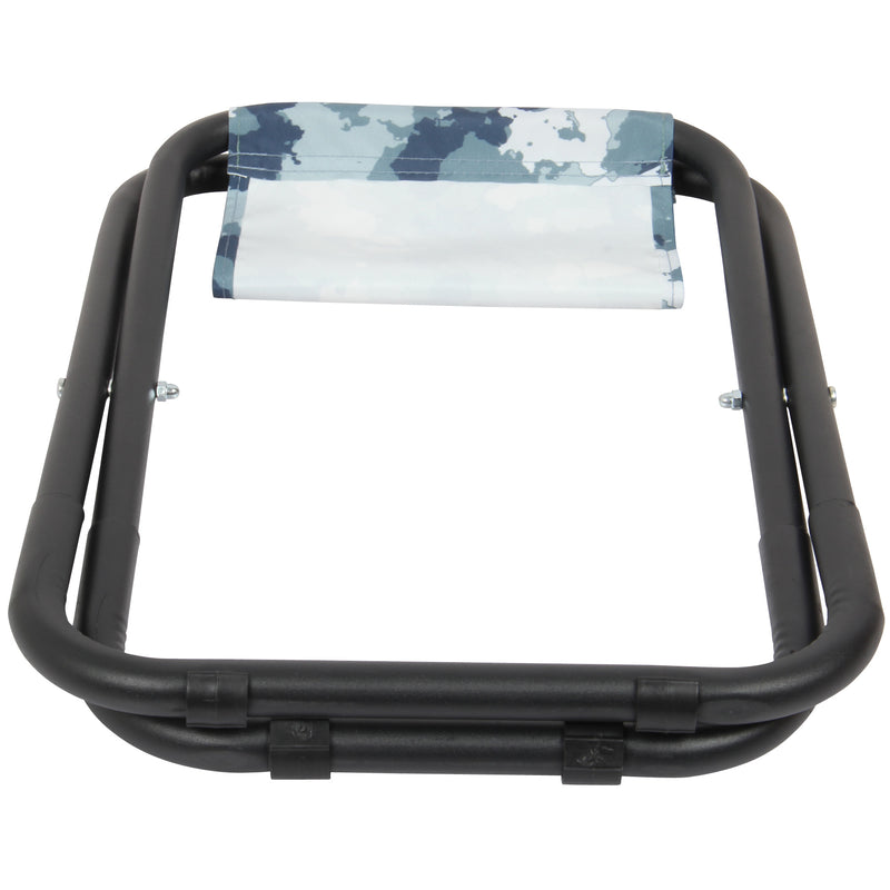 Blue Camouflage Folding Strong Camping Stool. Light-Weight Outdoor Fishing Seat.