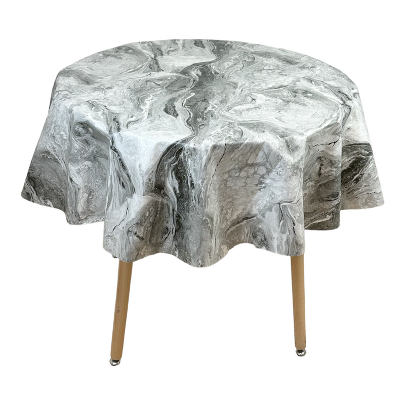 Round Tablecloth. (140 cm) Wipe Clean PVC Table Cloth. Waterproof Table Cover.