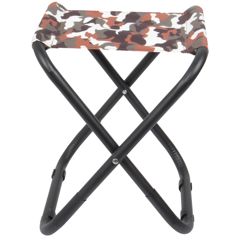 Brown Camouflage Folding Strong Camping Stool. Light-Weight Outdoor Fishing Seat.