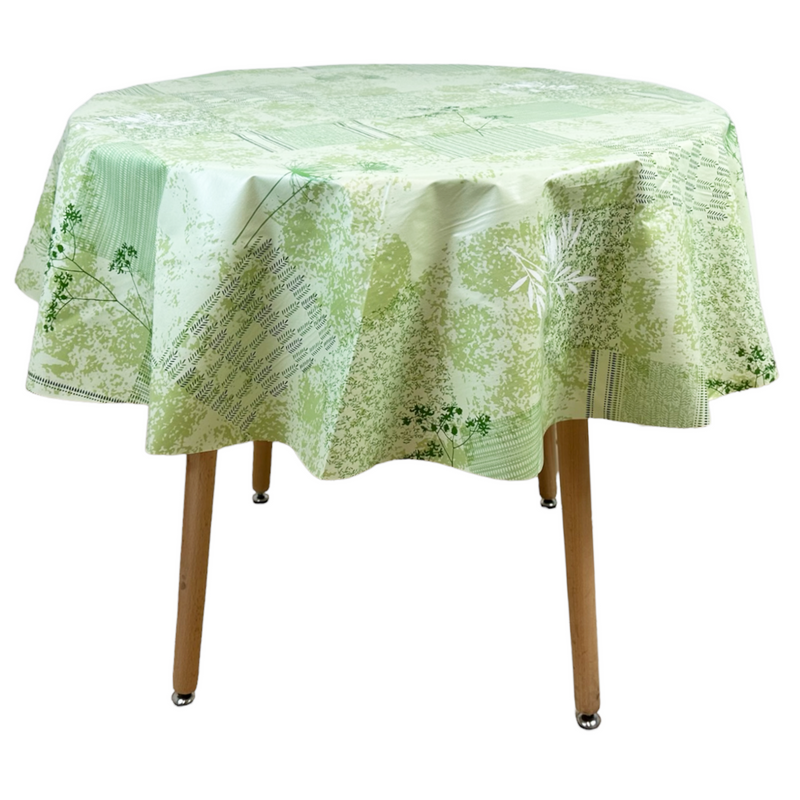 Round Tablecloth. (140 cm) Wipe Clean PVC Table Cloth. Waterproof Table Cover.