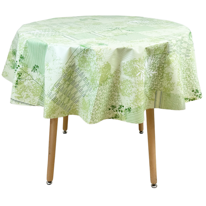 Round Tablecloth. (140 cm) Wipe Clean PVC Table Cloth. Waterproof Table Cover.