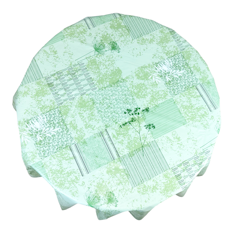 Round Tablecloth. (140 cm) Wipe Clean PVC Table Cloth. Waterproof Table Cover.