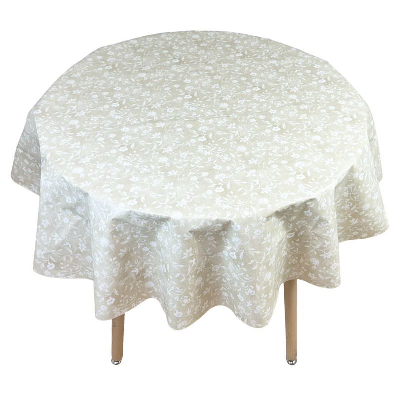 Round Tablecloth. (140 cm) Wipe Clean PVC Table Cloth. Waterproof Table Cover.