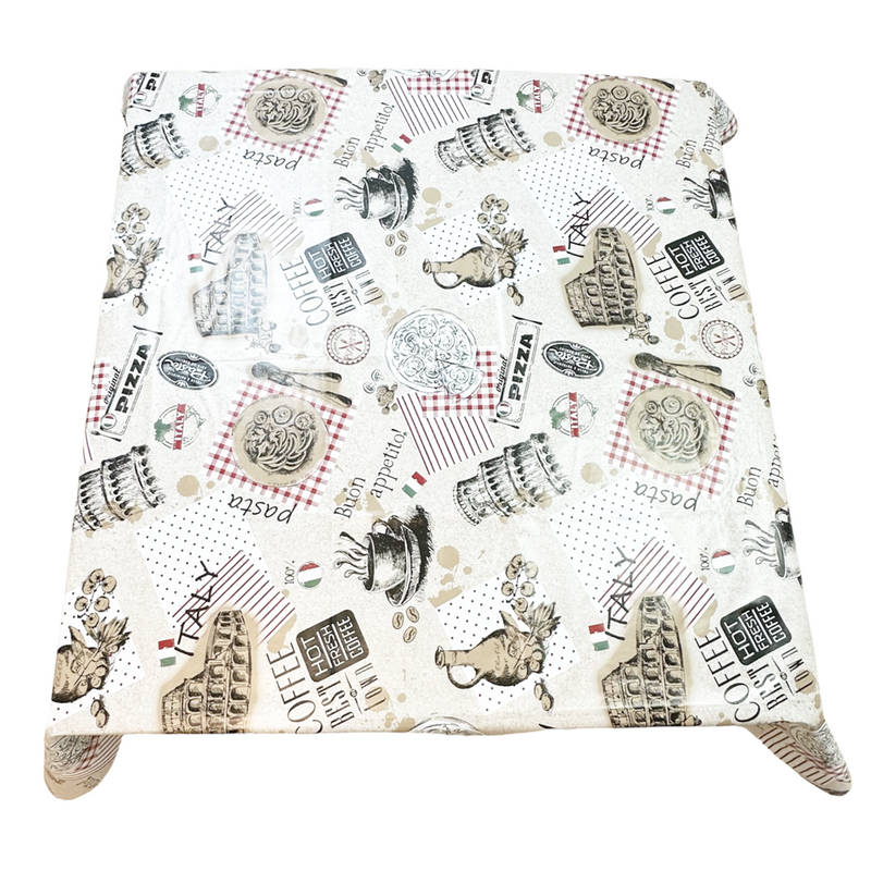Square PVC Wipeable Waterproof Fibre Tablecloth (140x140 cm)