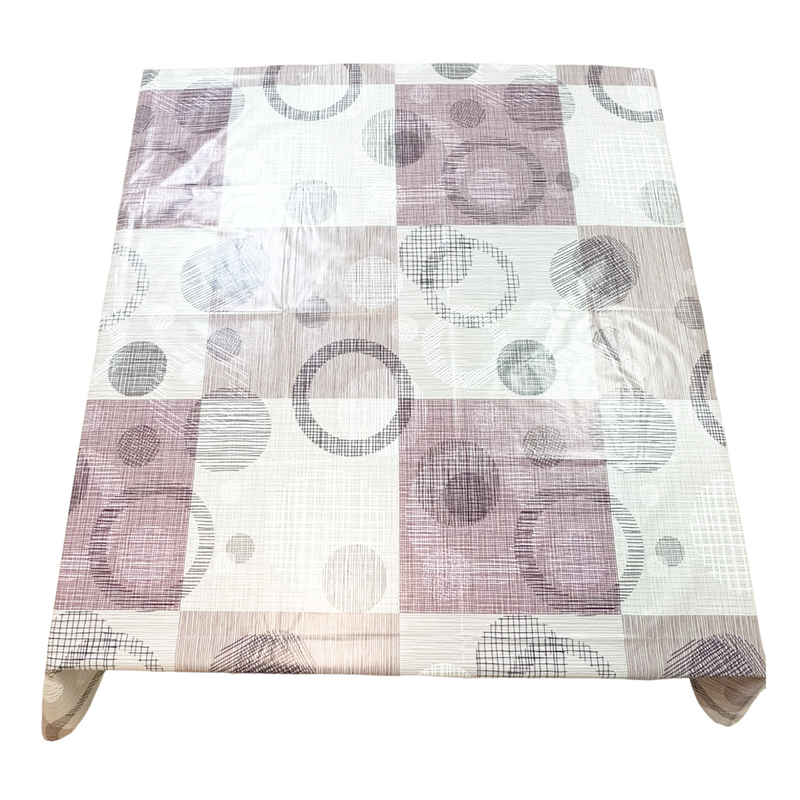 Square PVC Wipeable Waterproof Fibre Tablecloth (140x140 cm)