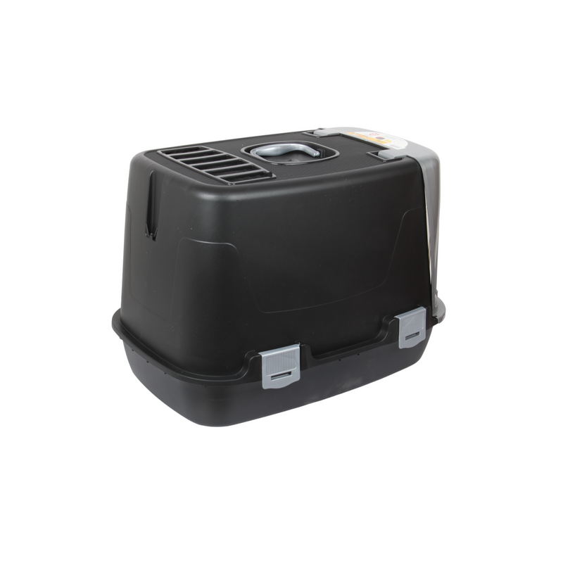 Pet Hooded Litter Tray Box with Scoop. Carbon Filter Litter Box.