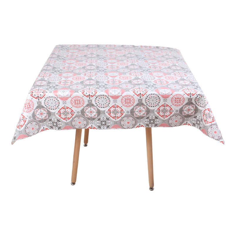 Square PVC Wipeable Waterproof Fibre Tablecloth (140x140 cm)