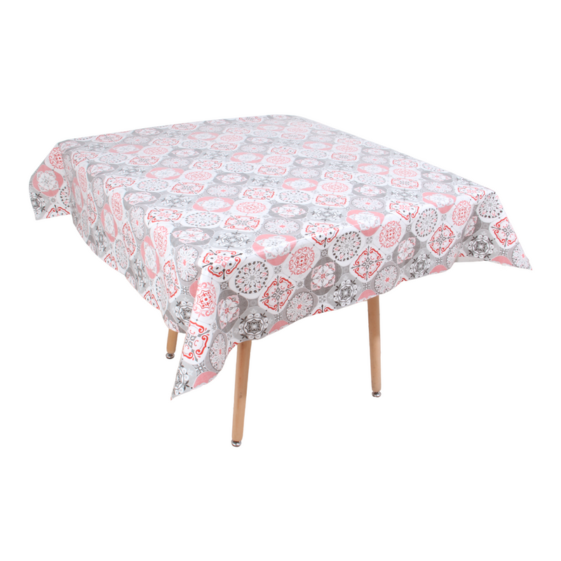 Square PVC Wipeable Waterproof Fibre Tablecloth (140x140 cm)