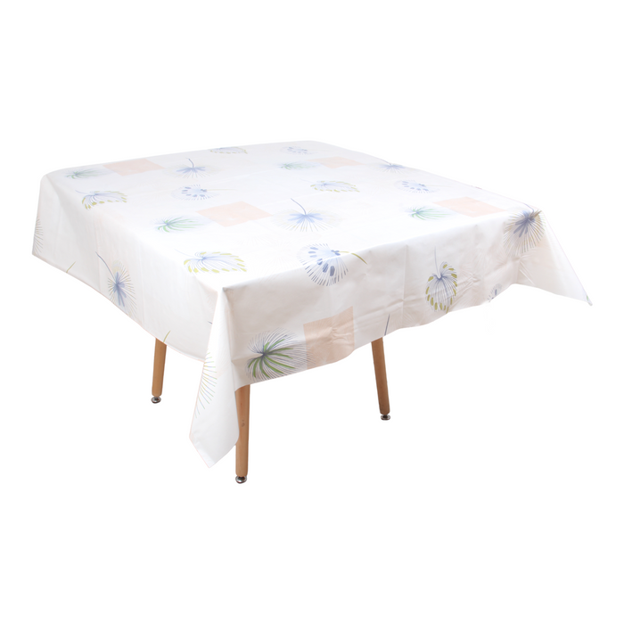 Square PVC Wipeable Waterproof Fibre Tablecloth (140x140 cm)