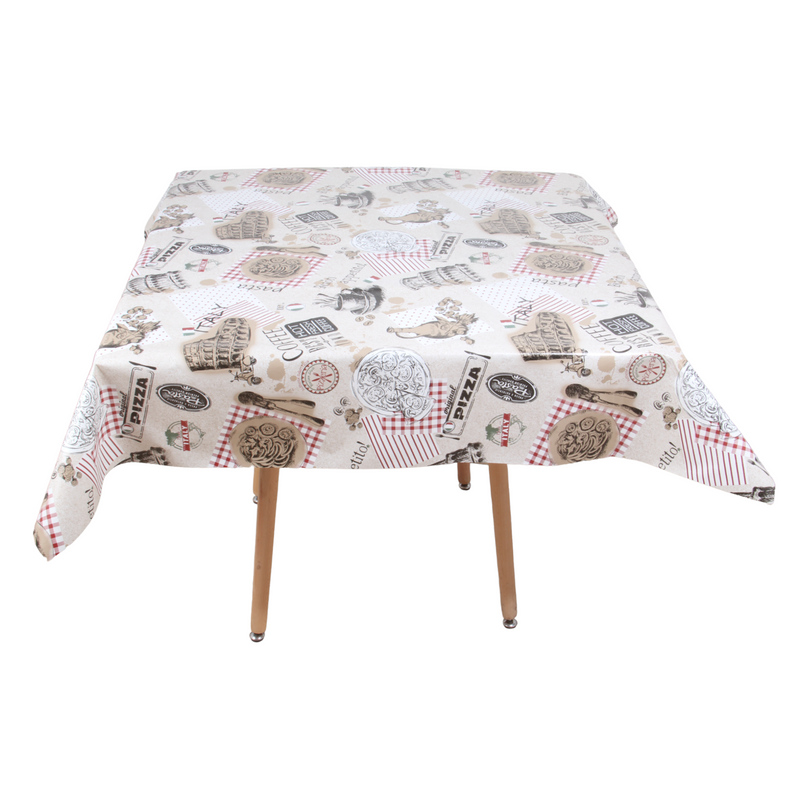 Square PVC Wipeable Waterproof Fibre Tablecloth (140x140 cm)