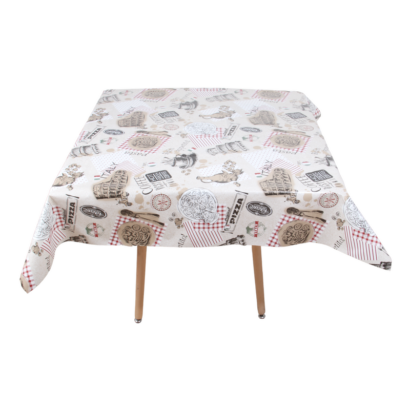 Square PVC Wipeable Waterproof Fibre Tablecloth (140x140 cm)