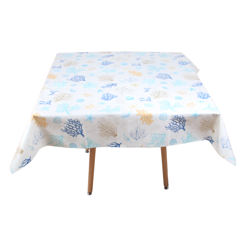 Square PVC Wipeable Waterproof Fibre Tablecloth (140x140 cm)