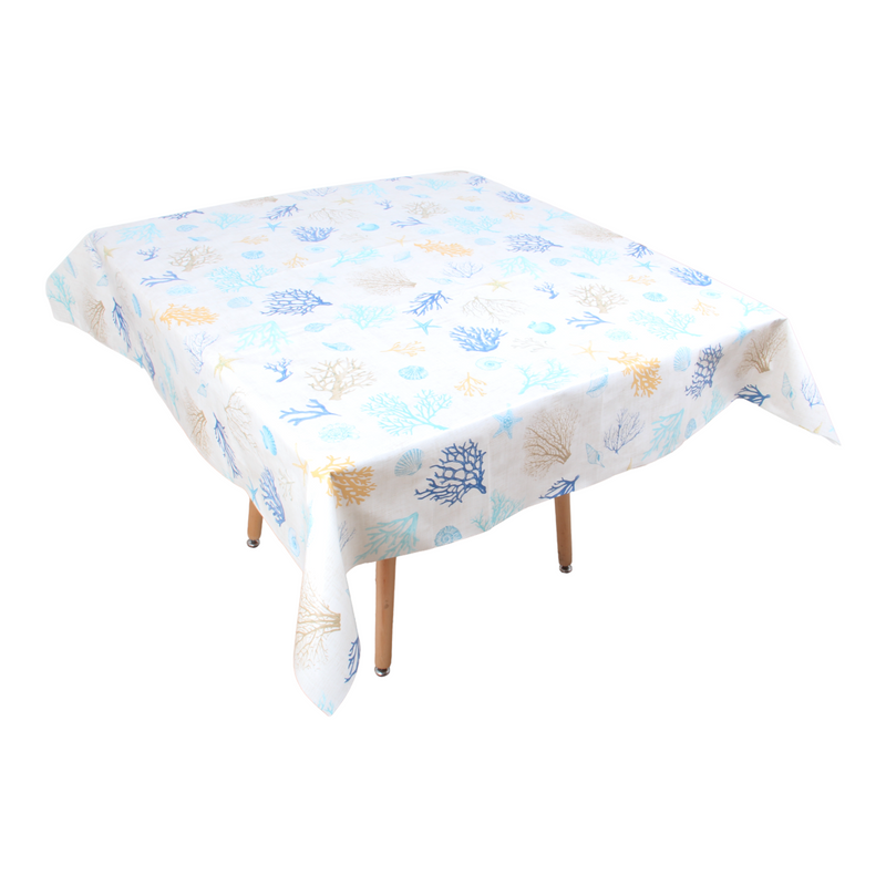 Square PVC Wipeable Waterproof Fibre Tablecloth (140x140 cm)