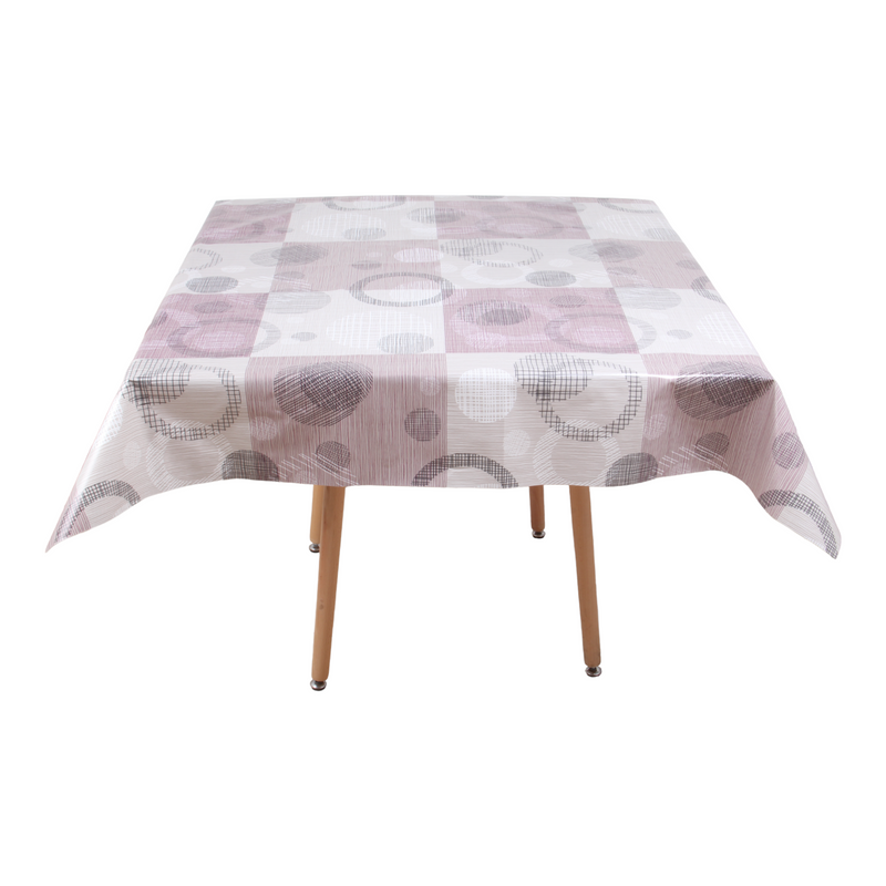 Square PVC Wipeable Waterproof Fibre Tablecloth (140x140 cm)