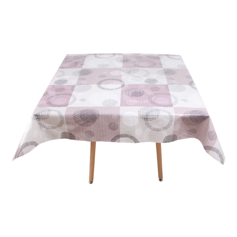 Square PVC Wipeable Waterproof Fibre Tablecloth (140x140 cm)