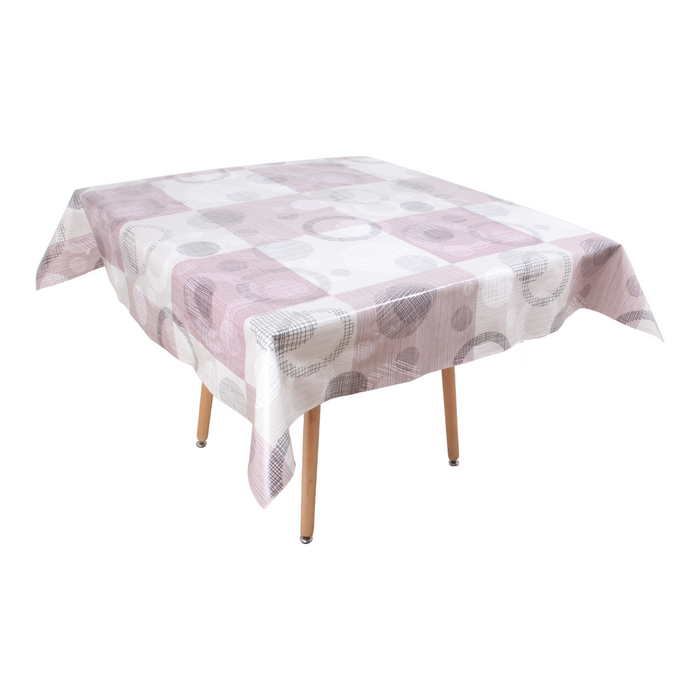 Square PVC Wipeable Waterproof Fibre Tablecloth (140x140 cm)