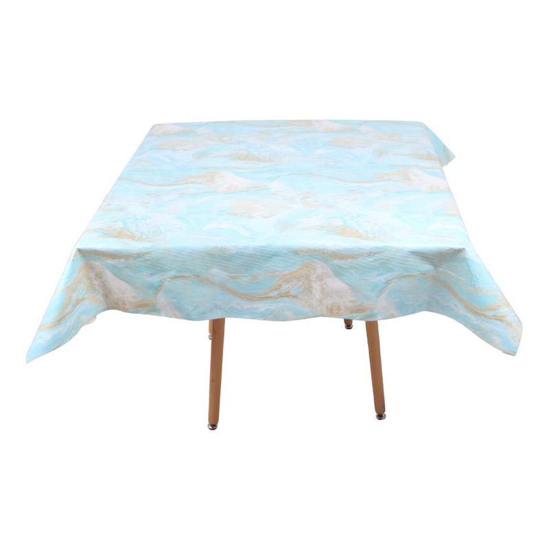 Square PVC Wipeable Waterproof Fibre Tablecloth (140x140 cm)
